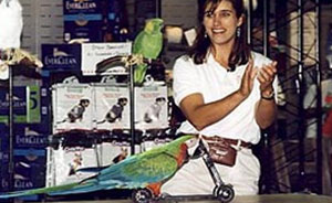 birds at an expo