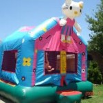 Rent Hello Kitty theme bouncehouse dallas los angeles san jose kids party equipment rentals
