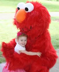 Rent adult size elmo mascot costumes for kid's parties
