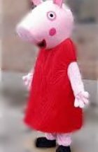 Adult size Peppa Pig mascot costume rentals