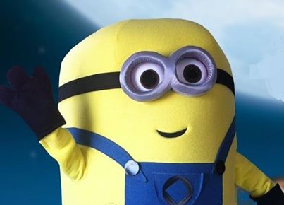 Rent minions mascot costume rental despicable me birthday party characters rent minion childrens parties