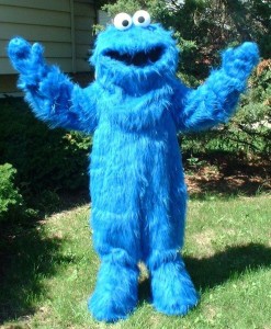 Cookie Monster mascot costume character
