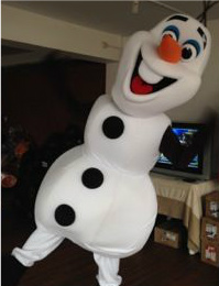 rent adult size frozen olaf mascot costume character
