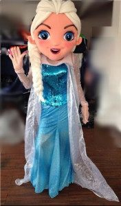 Frozen theme birthday party costume character rentals olaf elsa anna