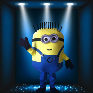 Rent Minions Despicable Me Adult Sized Mascot Costume Characters! Children's birthday parties rentals Los Angeles Orange County Riverside San Bernardino 