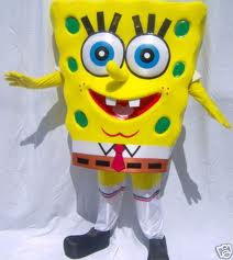 Spongebob Adult Size Mascot Costume Rentals! Rent childrens birthday party costume character entertainer Los Angeles L.A. Orange County San Jose SF Bay Area