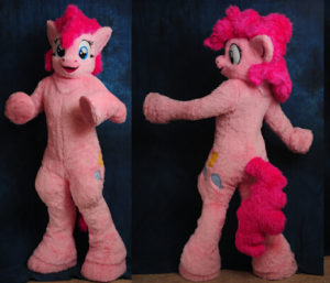 Pinky Pie and Rainbow Dash My Little Pony mascot characters