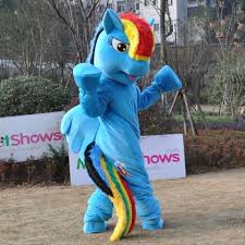 My Little Pony Mascot Costumes! rainbow dash pinky pie