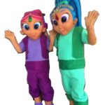 Hire Shimmer and Shine Adult Sized Mascot Costumes!