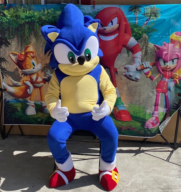 Adult Sonic Hedgehog Mascot Rentals!