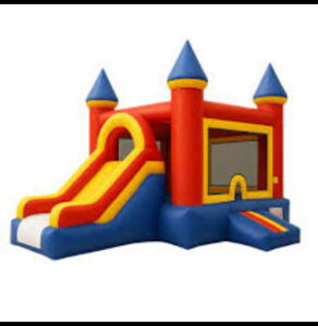 Bouncy castle rental setup for a kids party in Santa Cruz