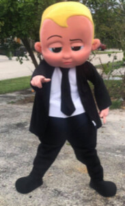 Boss Baby Adult Mascot Costume Rentals for Birthday Parties and Events with Nationwide Shipping