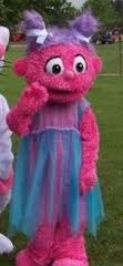Adult-size Elmo mascot costume rentals for preschool parties, birthdays, and family celebrations.