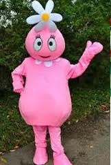 Foofa Yo Gabba Gabba adult mascot rental character for girls birthday parties, daycare celebrations, and preschool events
