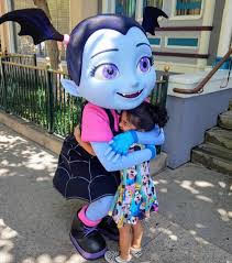 Vampirina adult mascot costume rental with nationwide delivery for a fun kids' birthday party experience.