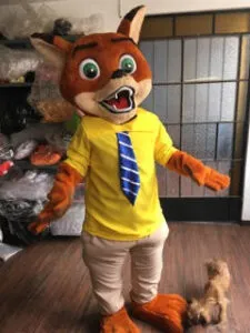Rent a Nick Wilde mascot costume in adult size for Zootopia birthday entertainment and children's events